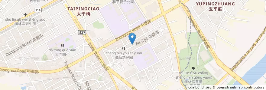 Mapa de ubicacion de 太安壇 en Taiwán, Nuevo Taipéi, 樹林區.
