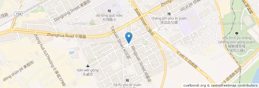 Mapa de ubicacion de 花蓮什錦麵 en تایوان, 新北市, 樹林區.