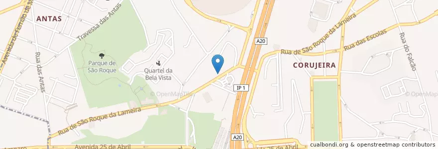 Mapa de ubicacion de Restaurante Portas de São Roque en 葡萄牙, 北部大區, Área Metropolitana Do Porto, Porto, Porto, Campanhã.