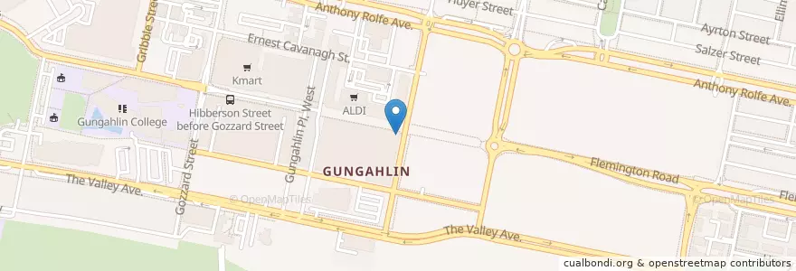 Mapa de ubicacion de Gungahlin Post Office en 澳大利亚, 新南威尔士州, 首都领地, District Of Gungahlin.