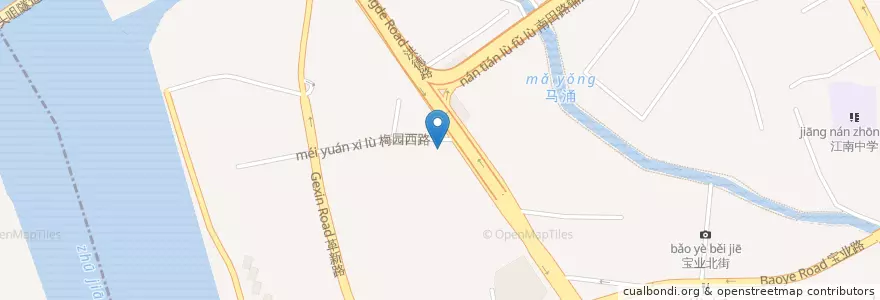 Mapa de ubicacion de 梅园西路小学 en China, Guangdong, 广州市, 海珠区, 龙凤街道.