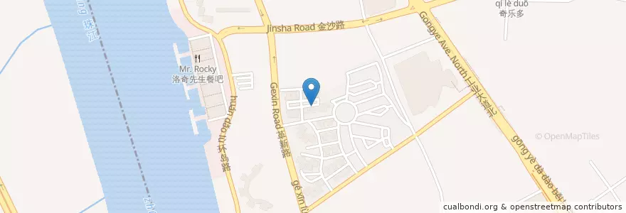 Mapa de ubicacion de 龙凤派出所 en 중국, 광둥성, 광저우시, 海珠区, 龙凤街道, 沙园街道.