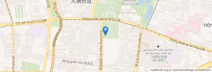 Mapa de ubicacion de 陆小凤 en 中国, 广东省, 广州市, 越秀区, 大东街道.
