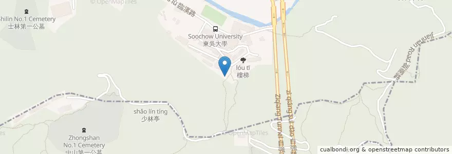 Mapa de ubicacion de 王寵惠墓園 en Taiwan, Nuova Taipei, Taipei, 士林區.