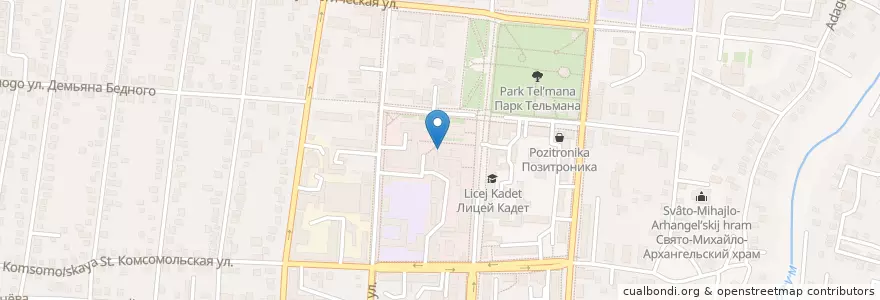 Mapa de ubicacion de Журавли en Russland, Föderationskreis Südrussland, Region Krasnodar, Rajon Krymsk, Крымское Городское Поселение.