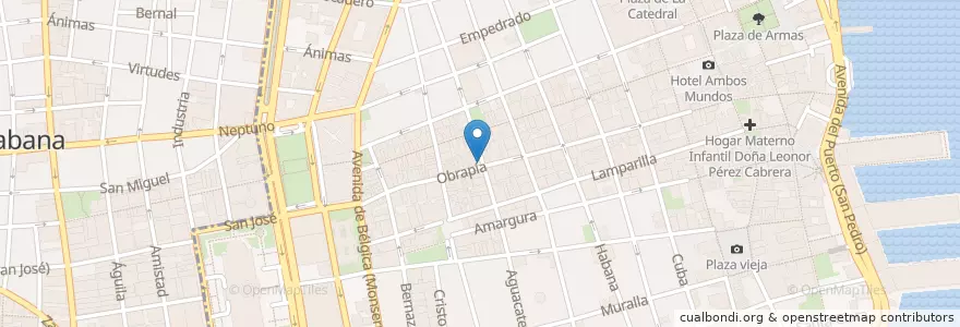 Mapa de ubicacion de sayu sushi en كوبا, La Habana, La Habana Vieja.