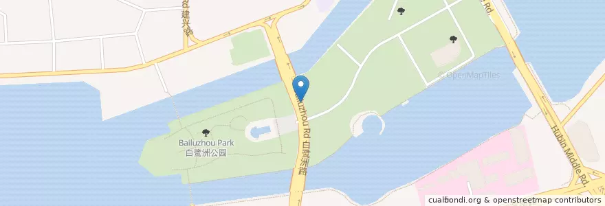 Mapa de ubicacion de 白鹭洲公园站 en China, Fujian, Siming.