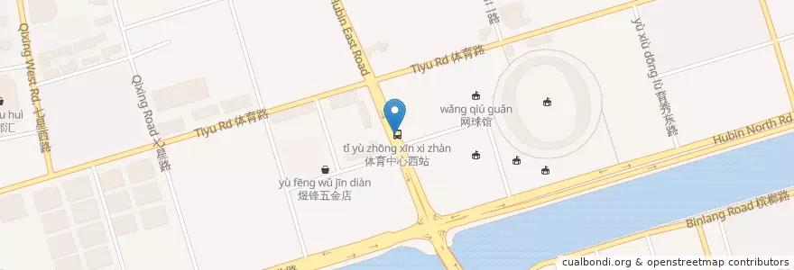 Mapa de ubicacion de 体育中心西站 en الصين, فوجيان, 思明区.