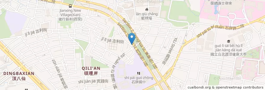 Mapa de ubicacion de 城市漢堡 en تایوان, 新北市, تایپه, 北投區.