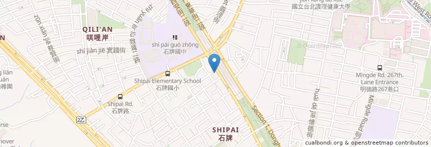Mapa de ubicacion de 康賢藥局 en تایوان, 新北市, تایپه, 北投區.