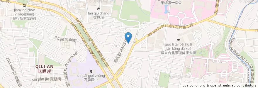 Mapa de ubicacion de 永福祠 en Taiwan, New Taipei, Taipei, Beitou.