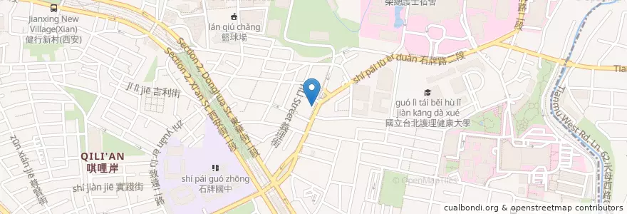 Mapa de ubicacion de 石牌郵局 en Tayvan, 新北市, Taipei, 北投區.