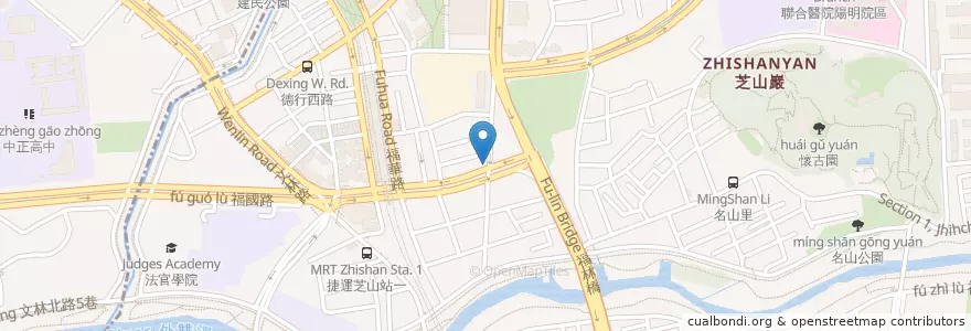 Mapa de ubicacion de 嚼舌麵疙瘩 en 타이완, 신베이 시, 타이베이시, 스린 구.