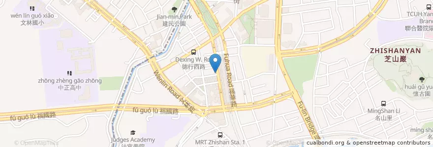 Mapa de ubicacion de 阿里郎村落 en Tayvan, 新北市, Taipei, 士林區.