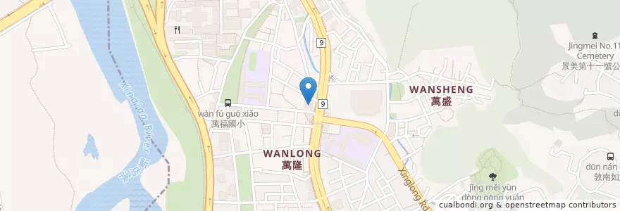 Mapa de ubicacion de 古亭跆拳道總館 en Taiwan, Nuova Taipei, Taipei, 文山區.