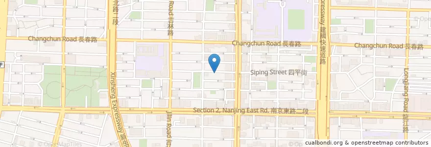 Mapa de ubicacion de 慈方素食小居 en تایوان, 新北市, تایپه, 中山區.