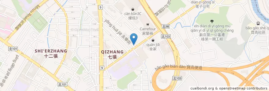 Mapa de ubicacion de 紐約牙醫 en Taiwán, Nuevo Taipéi, 新店區.