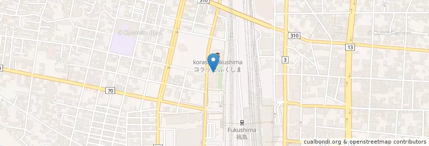 Mapa de ubicacion de コスモ調剤薬局 en Japan, Präfektur Fukushima, Fukushima.