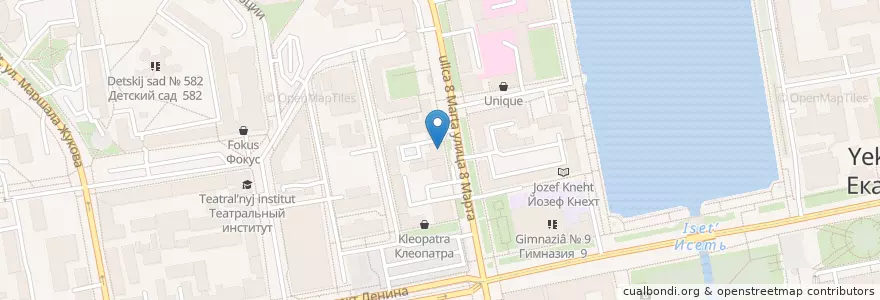 Mapa de ubicacion de Гастроли en Rusia, Уральский Федеральный Округ, Свердловская Область, Городской Округ Екатеринбург.