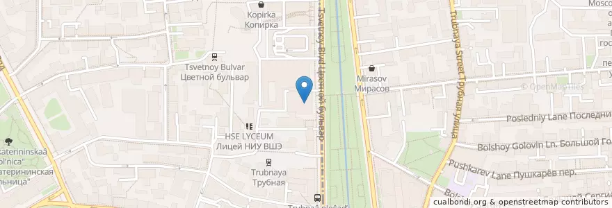 Mapa de ubicacion de Pizza Hut en Rusia, Distrito Federal Central, Москва, Distrito Administrativo Central, Мещанский Район, Тверской Район.