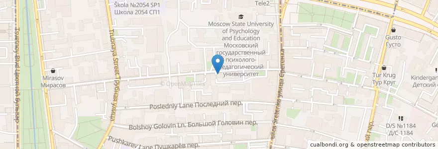 Mapa de ubicacion de LAC en Rusland, Centraal Federaal District, Moskou, Центральный Административный Округ, Мещанский Район.