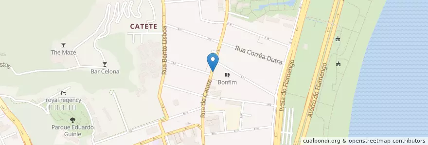 Mapa de ubicacion de Catete Grill en ブラジル, 南東部地域, リオ デ ジャネイロ, Região Metropolitana Do Rio De Janeiro, Região Geográfica Imediata Do Rio De Janeiro, Região Geográfica Intermediária Do Rio De Janeiro, リオデジャネイロ.