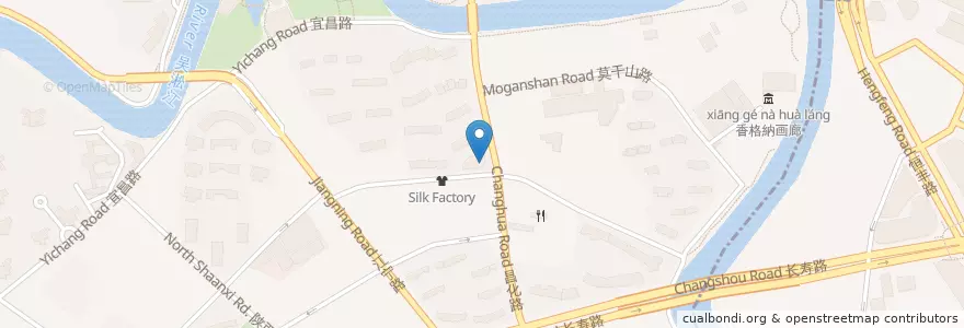 Mapa de ubicacion de The Market en China, Shanghai, 普陀区.