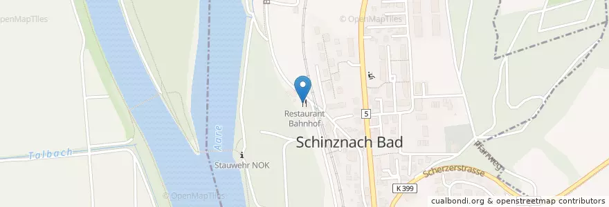 Mapa de ubicacion de Restaurant Bahnhof en Schweiz/Suisse/Svizzera/Svizra, Aargau, Bezirk Brugg, Brugg.