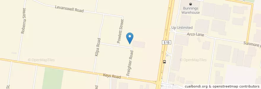 Mapa de ubicacion de Simpson Street Cafe en استرالیا, Victoria, City Of Kingston.