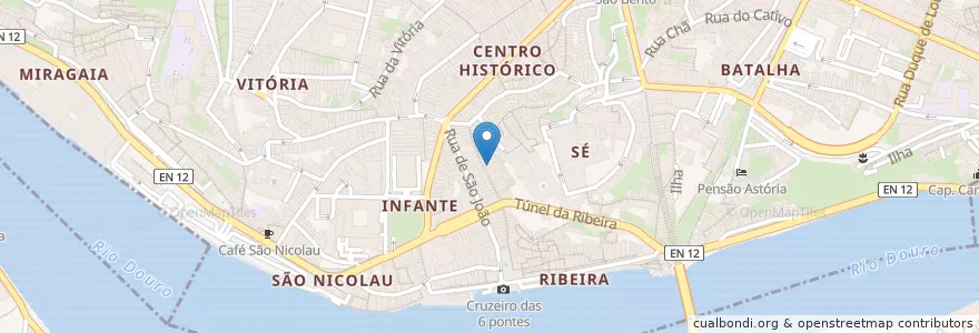 Mapa de ubicacion de African Bar en Portugal, Norte, Porto, Área Metropolitana Do Porto, Porto, Vila Nova De Gaia, Cedofeita, Santo Ildefonso, Sé, Miragaia, São Nicolau E Vitória.
