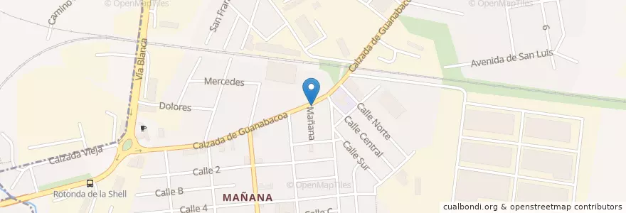 Mapa de ubicacion de Cadeca en 쿠바, La Habana, Guanabacoa.