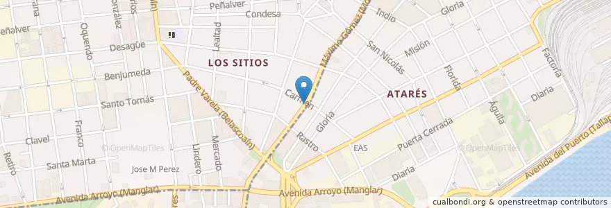 Mapa de ubicacion de Cajero Automático en Cuba, L'Avana, La Habana Vieja, Centro Habana.