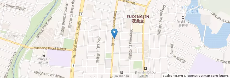 Mapa de ubicacion de 古早味鱔魚&花枝意麵 en 臺灣, 高雄市, 三民區.