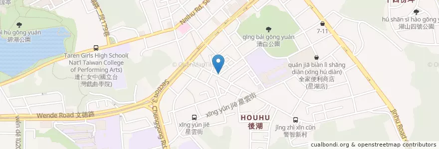 Mapa de ubicacion de 香烤王 en تايوان, تايبيه الجديدة, تايبيه, 內湖區.