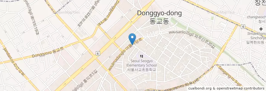 Mapa de ubicacion de Churro 101 en Güney Kore, Seul, 마포구, 서교동.