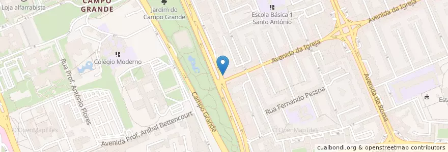 Mapa de ubicacion de Tatu en Portugal, Metropolregion Lissabon, Lissabon, Großraum Lissabon, Lissabon, Alvalade.