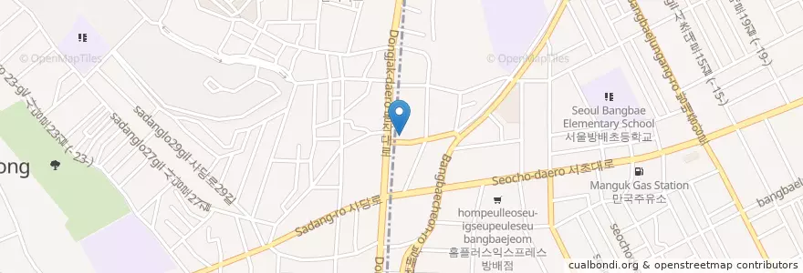 Mapa de ubicacion de Starbucks en Südkorea, Seoul, 서초구.