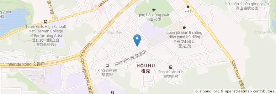 Mapa de ubicacion de 斗六嘴大王魷魚羹 en 타이완, 신베이 시, 타이베이시, 네이후 구.
