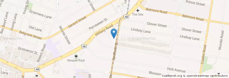 Mapa de ubicacion de Cremorne Junction Post Office en Australien, Neusüdwales, North Sydney Council, Sydney.