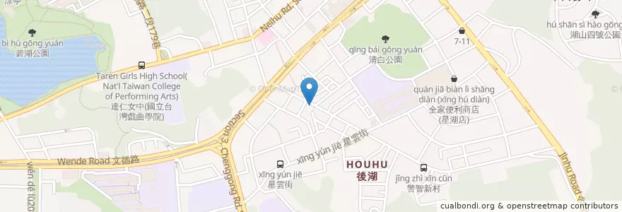 Mapa de ubicacion de 陳記腸蚵麵線 en 臺灣, 新北市, 臺北市, 內湖區.