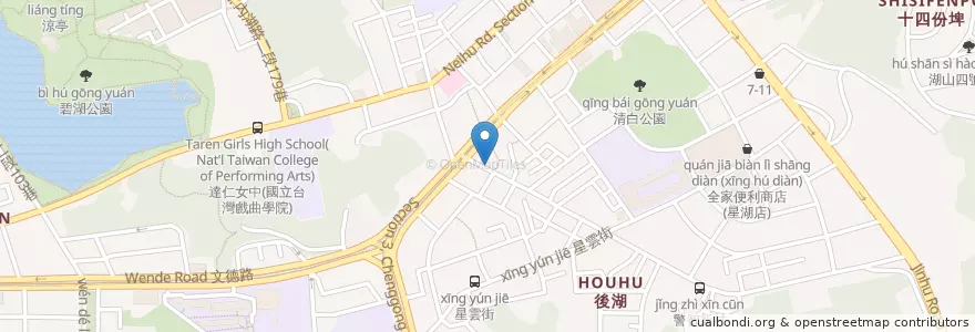 Mapa de ubicacion de 鮮芋仙 en Taiwan, 新北市, Taipé, 內湖區.
