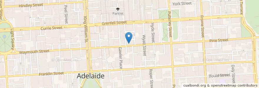 Mapa de ubicacion de Abbots & Kinney en 澳大利亚, 南澳大利亚州, Adelaide, Adelaide City Council.