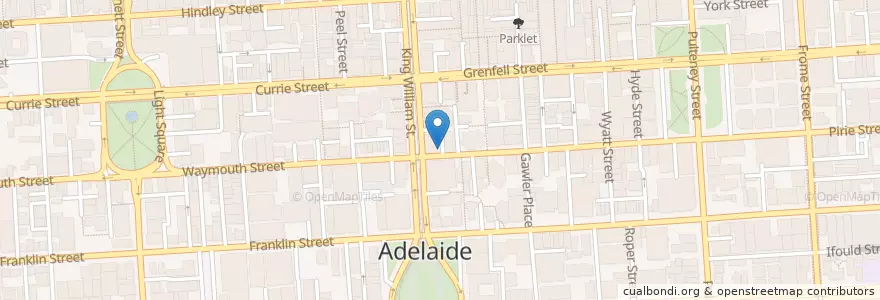 Mapa de ubicacion de Bims Bar en 오스트레일리아, South Australia, Adelaide, Adelaide City Council.