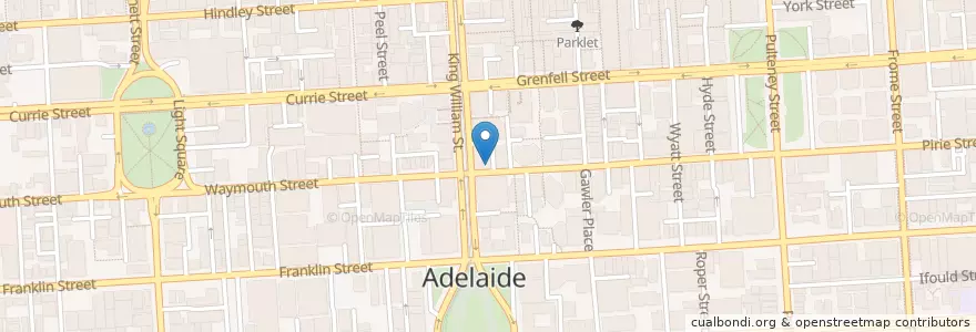 Mapa de ubicacion de Little Hanoi en Australië, Zuid-Australië, Adelaide, Adelaide City Council.