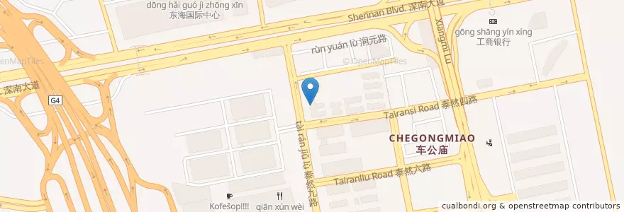 Mapa de ubicacion de 新梅園圓通素食 en الصين, غوانغدونغ, شنجن (الصين), 福田区.