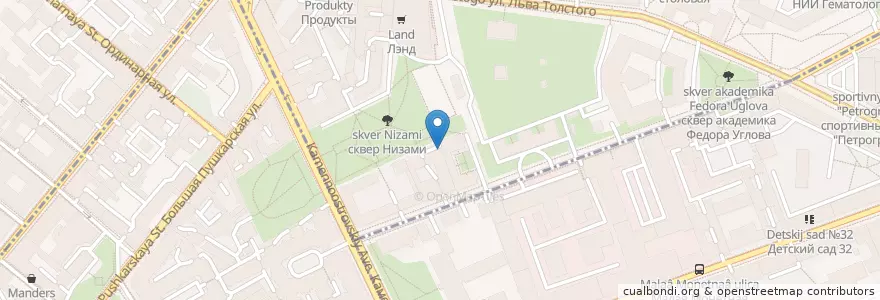 Mapa de ubicacion de Участковый пункт полиции №16 en Russie, District Fédéral Du Nord-Ouest, Oblast De Léningrad, Saint-Pétersbourg, Петроградский Район.
