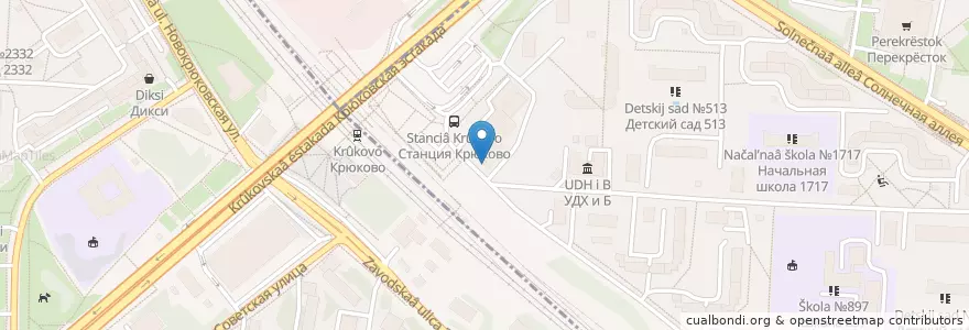 Mapa de ubicacion de Вечный зов en Russia, Central Federal District, Moscow Oblast, Moscow, Zelenogradsky Administrative Okrug, Kryukovo District, Staroye Kryukovo District.