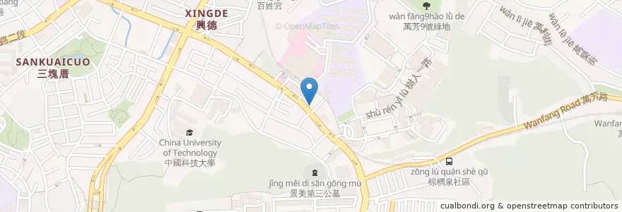 Mapa de ubicacion de 甘泉魚麵 en Taiwan, Nuova Taipei, Taipei, 文山區.