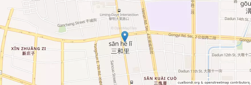 Mapa de ubicacion de 麥當勞 en 臺灣, 臺中市, 南屯區.