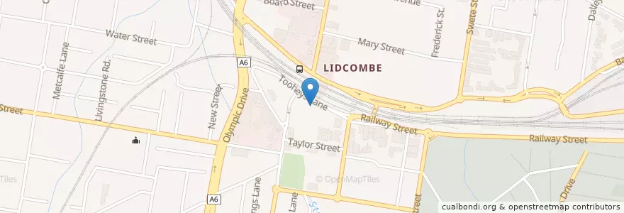 Mapa de ubicacion de Lidcombe Post Office en أستراليا, نيوساوث ويلز, Sydney, Cumberland City Council.